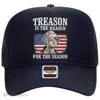 Treason Is The Reason For The Season 4th Of July Funny Retro Hat thumb 0