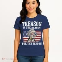 Treason Is The Reason For The Season 4th Of July Funny Retro Women's T-Shirt thumb 4