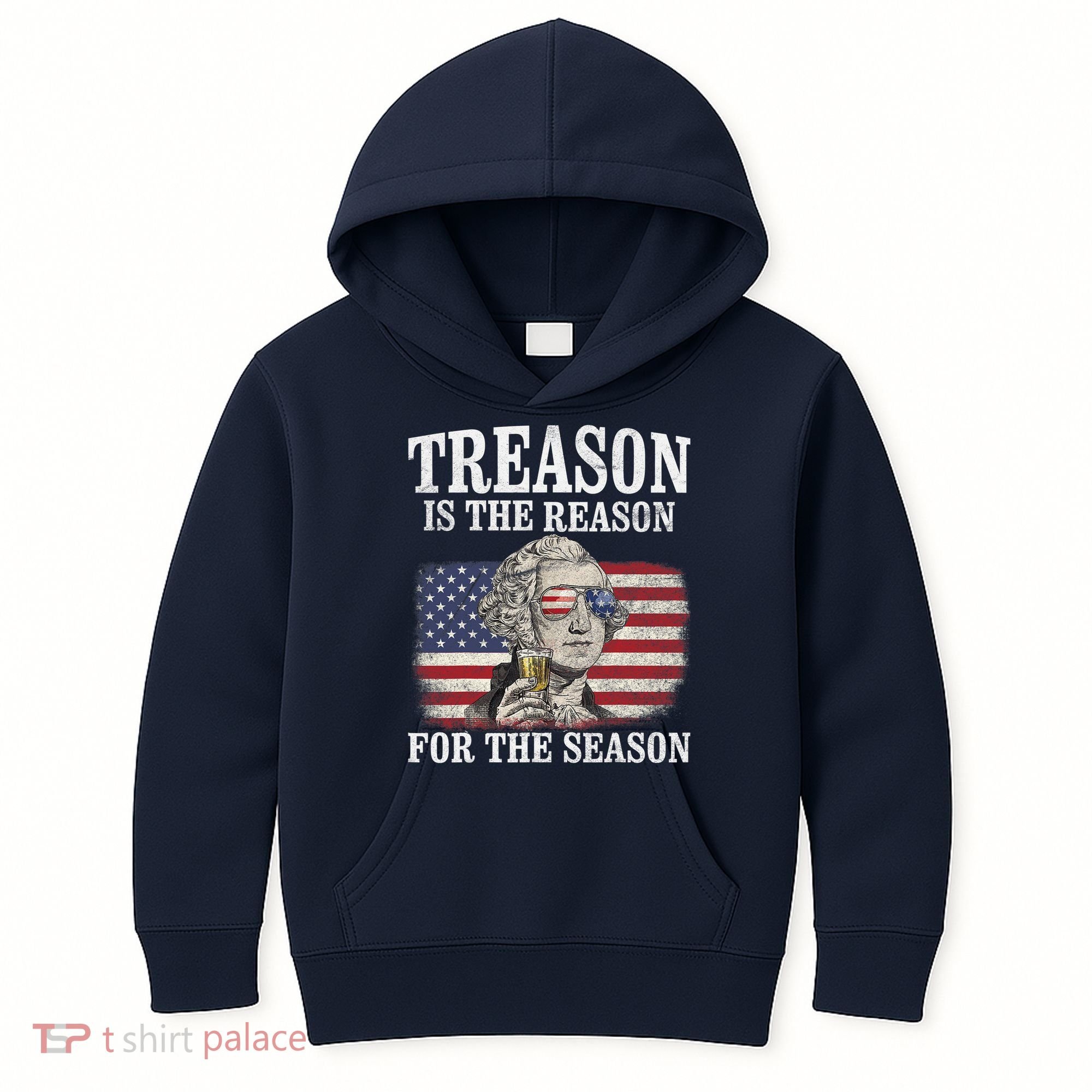 Treason Is The Reason For The Season 4th Of July Funny Retro Kids Hoodie
