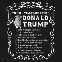 Things I Trust More Than Donald Trump Anti Potus Vote Blue Bucket Hat thumb 4