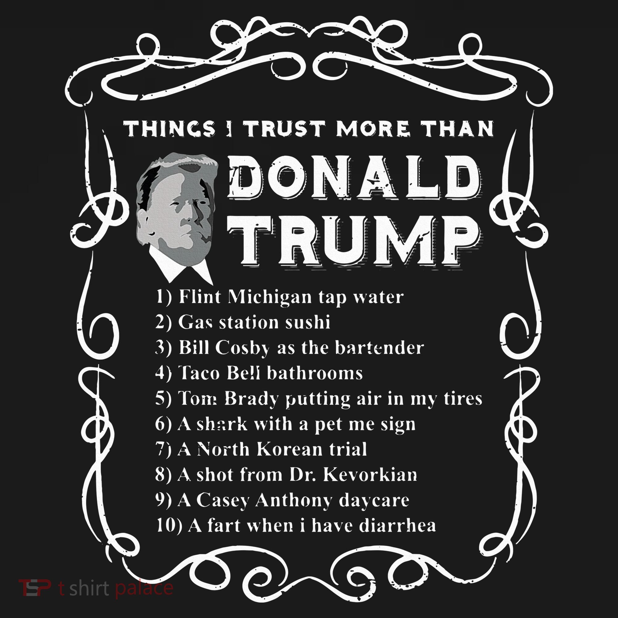 Things I Trust More Than Donald Trump Anti Potus Vote Blue Visor