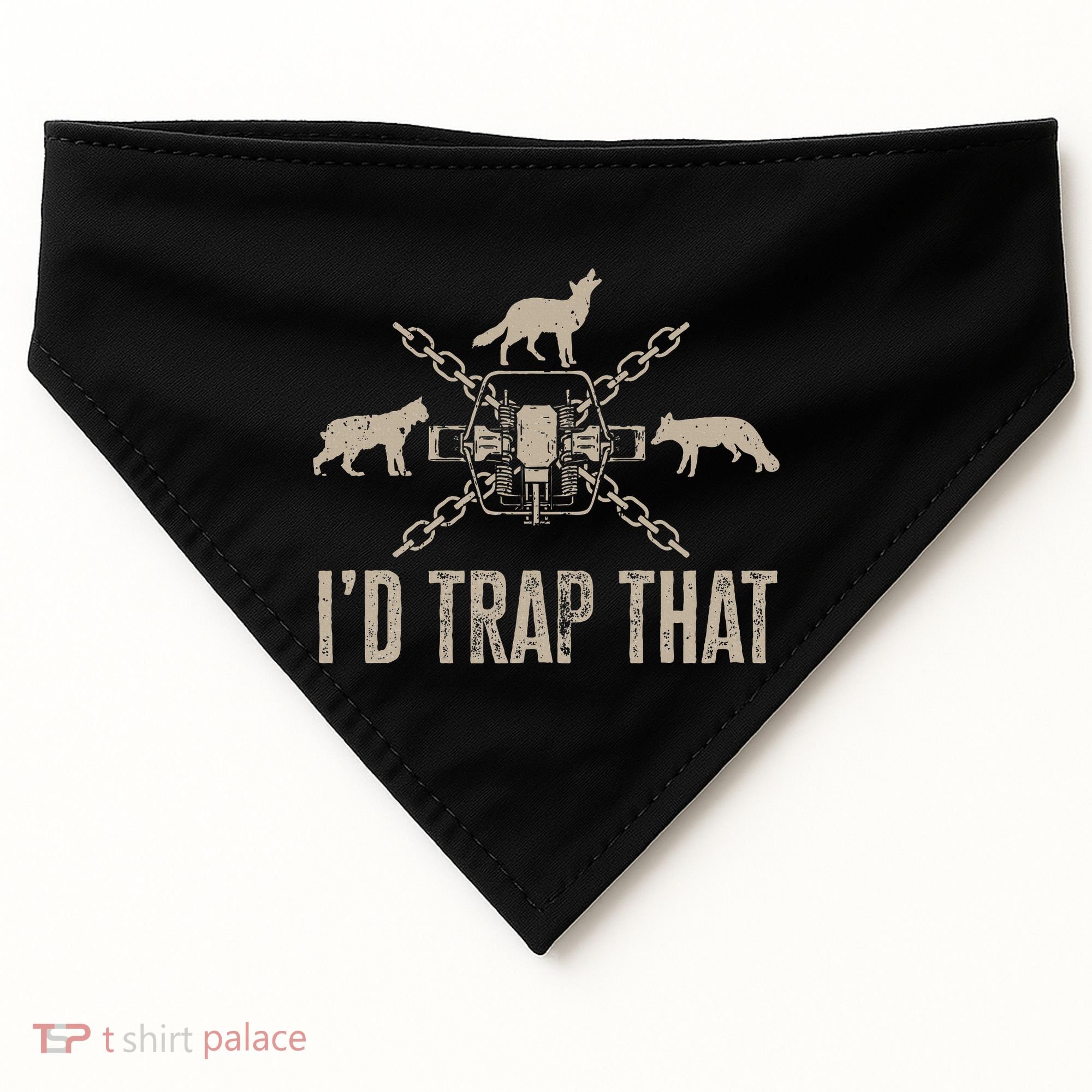 Trapping I'd Trap That Trap Hunting Trapper USA-Made Doggie Bandana
