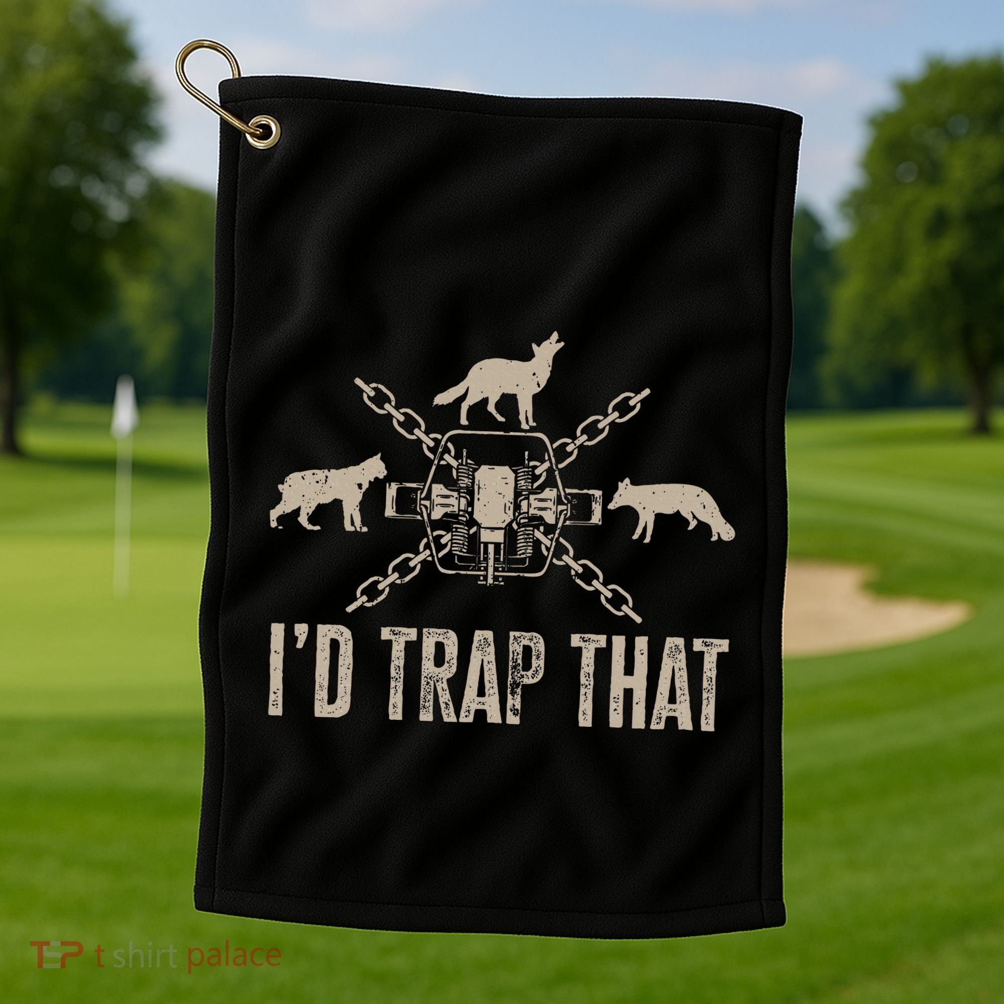 Trapping I'd Trap That Trap Hunting Trapper Golf Towel