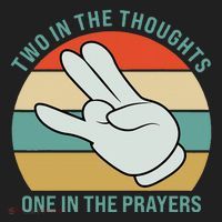 Two In The Thoughts One In The Prayers Funny Shocker Women's Sweatshirt thumb 2