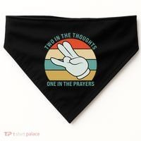 Two In The Thoughts One In The Prayers Funny Shocker USA-Made Doggie Bandana thumb 0