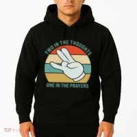 Two In The Thoughts One In The Prayers Funny Shocker Hoodie thumb 2