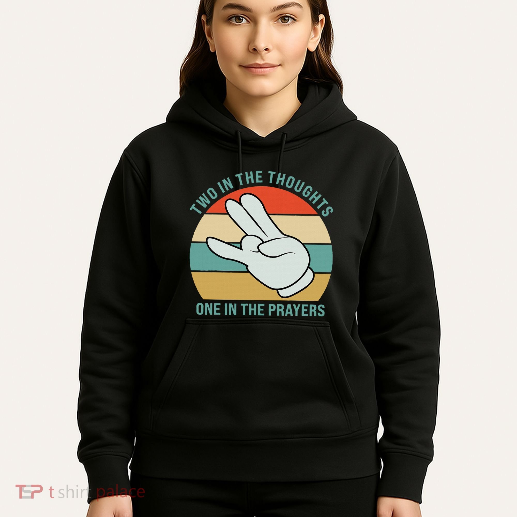 Two In The Thoughts One In The Prayers Funny Shocker Hoodie