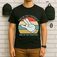 Two In The Thoughts One In The Prayers Funny Shocker T-Shirt thumb 6