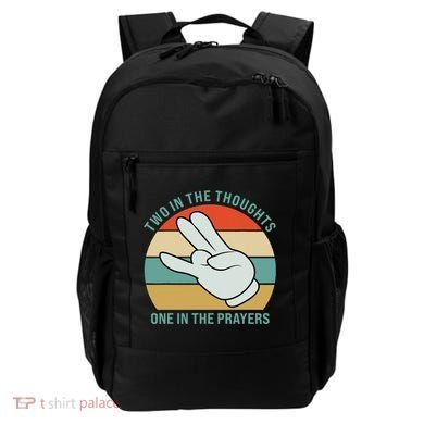 Two In The Thoughts One In The Prayers Funny Shocker Backpack