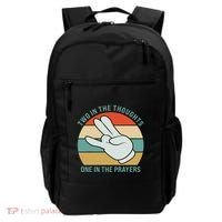Two In The Thoughts One In The Prayers Funny Shocker Backpack thumb 0