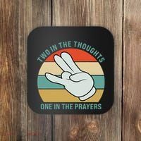 Two In The Thoughts One In The Prayers Funny Shocker Coaster thumb 0