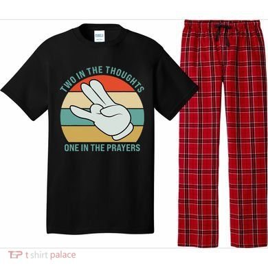 Two In The Thoughts One In The Prayers Funny Shocker Pajama Set