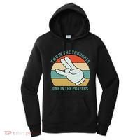 Two In The Thoughts One In The Prayers Funny Shocker Women's Hoodie thumb 0