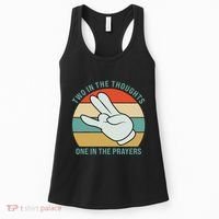 Two In The Thoughts One In The Prayers Funny Shocker Women's Tank Top thumb 0