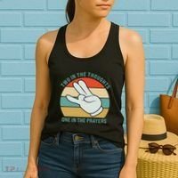 Two In The Thoughts One In The Prayers Funny Shocker Women's Tank Top thumb 2