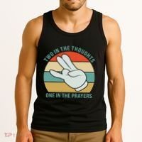 Two In The Thoughts One In The Prayers Funny Shocker Tank Top thumb 3