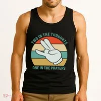 Two In The Thoughts One In The Prayers Funny Shocker Tank Top thumb 3