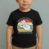 Two In The Thoughts One In The Prayers Funny Shocker Toddler T-Shirt thumb 2