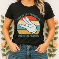 Two In The Thoughts One In The Prayers Funny Shocker Women's T-Shirt thumb 2