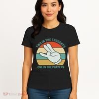 Two In The Thoughts One In The Prayers Funny Shocker Women's T-Shirt thumb 4