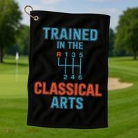Trained In The Classical Arts Golf Towel thumb 1
