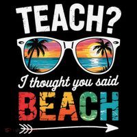 Teach I Thought You Said Beach Teacher Summer Vacation Coffee Mug thumb 5
