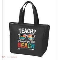 Teach I Thought You Said Beach Teacher Summer Vacation Tote Bag thumb 3