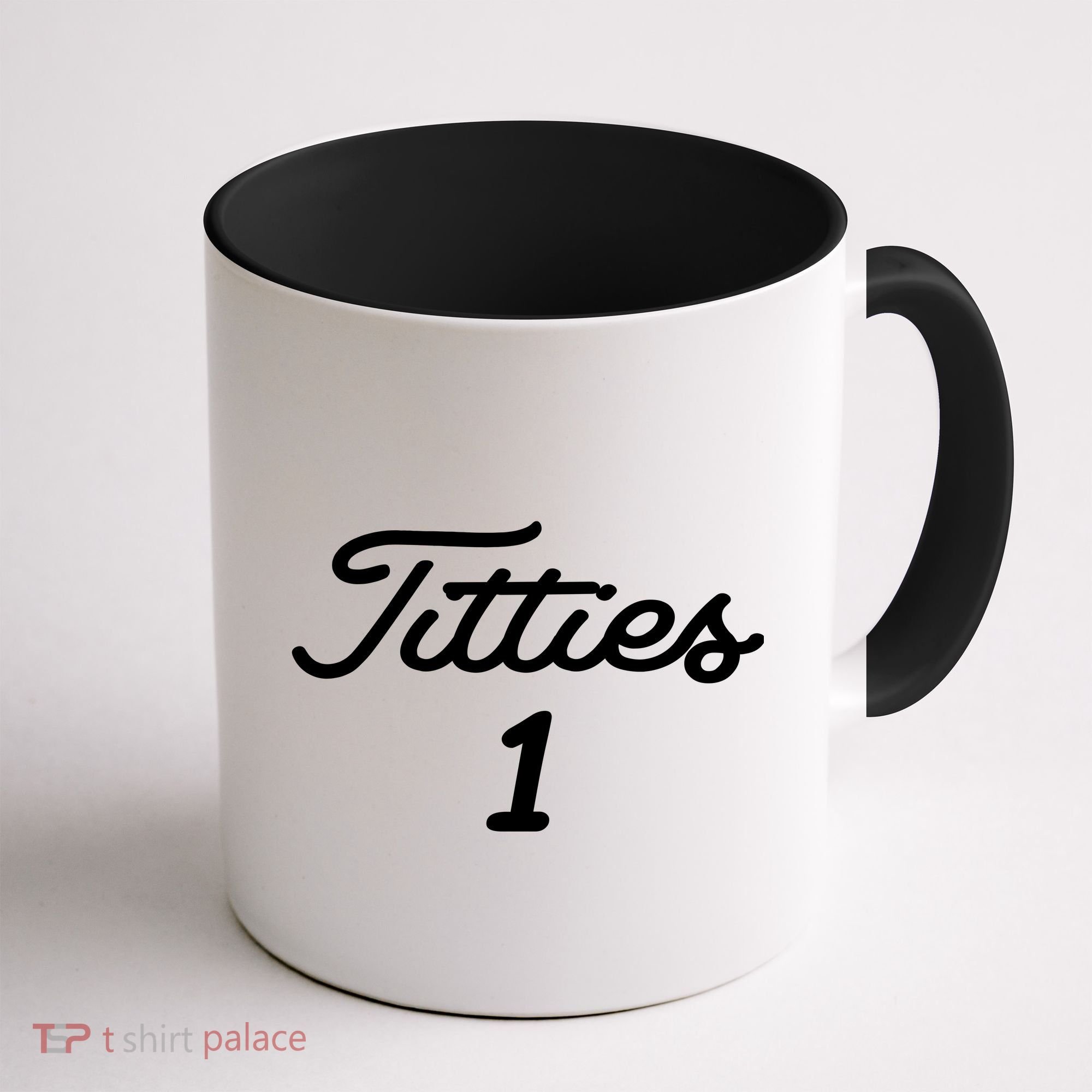 Titties 1 2 3 4 Custom Golf Ball Personalize Matching Coffee Mug