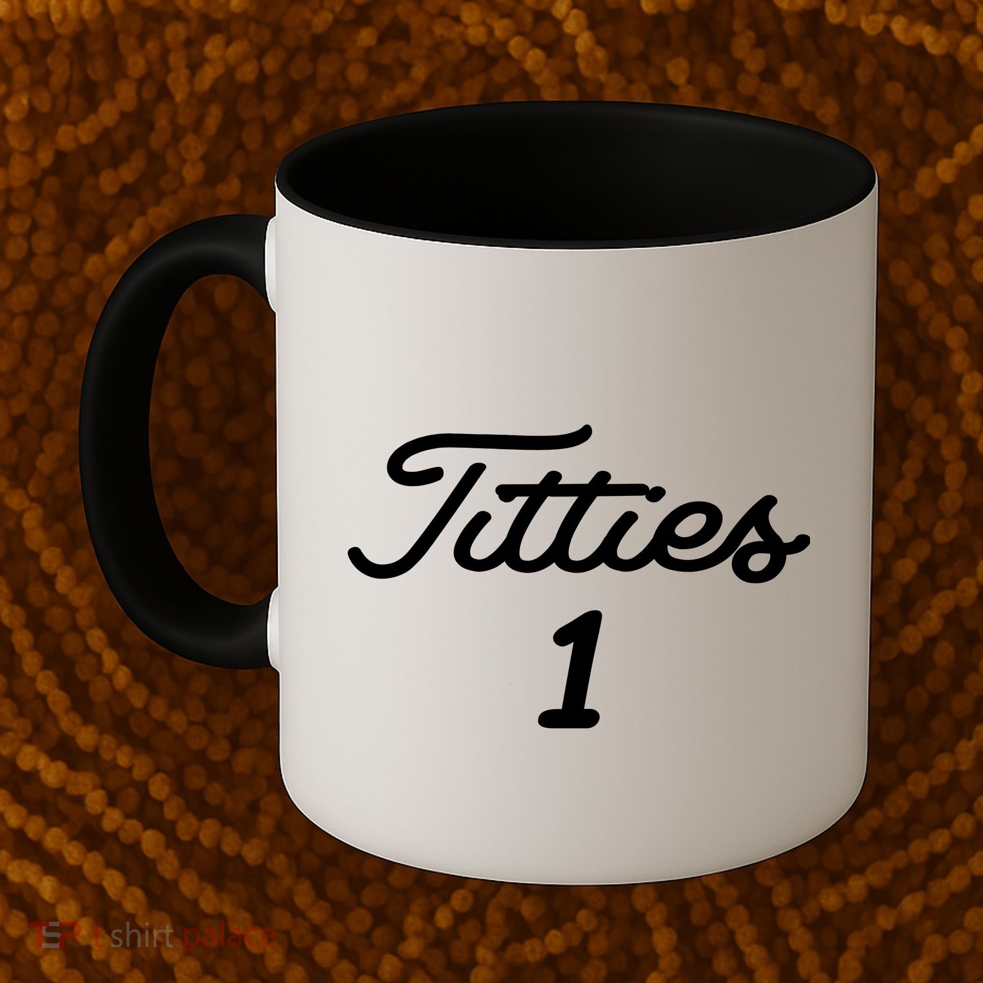 Titties 1 2 3 4 Custom Golf Ball Personalize Matching Coffee Mug