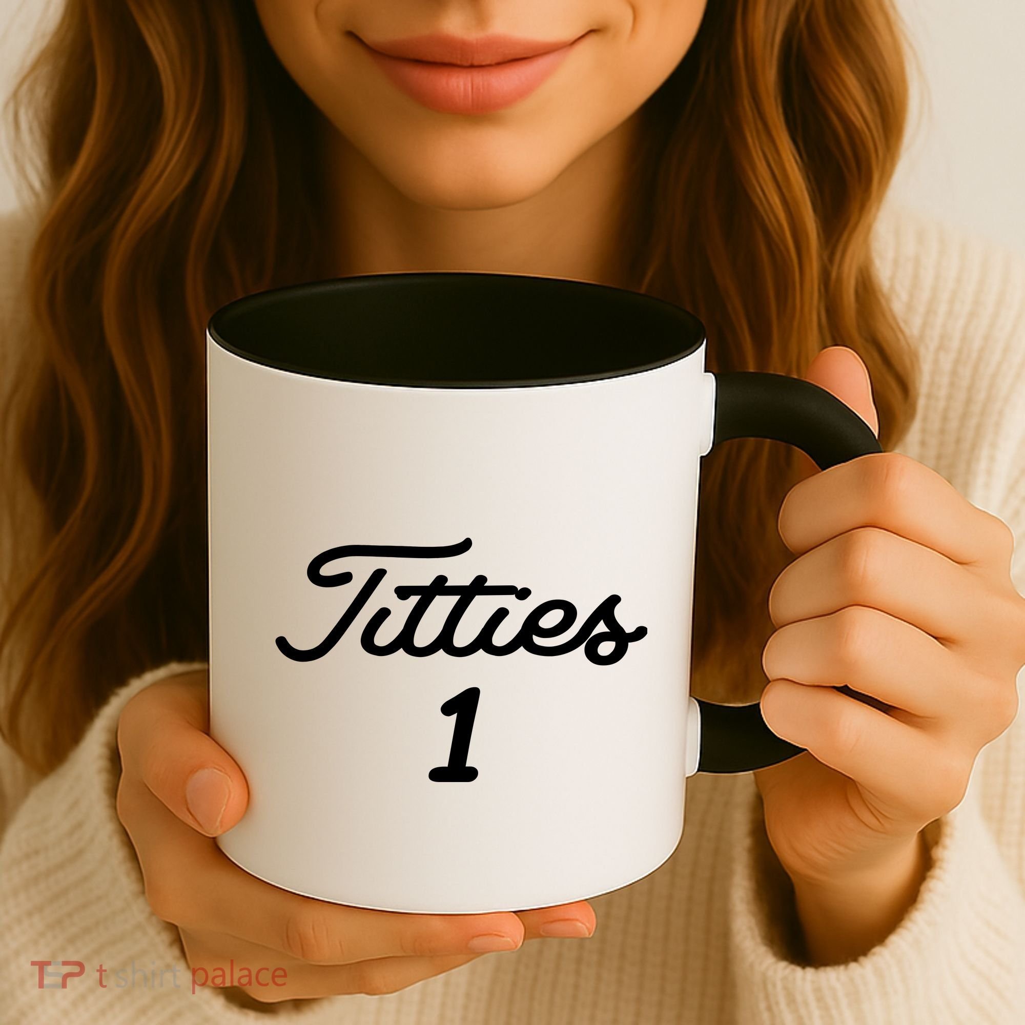 Titties 1 2 3 4 Custom Golf Ball Personalize Matching Coffee Mug