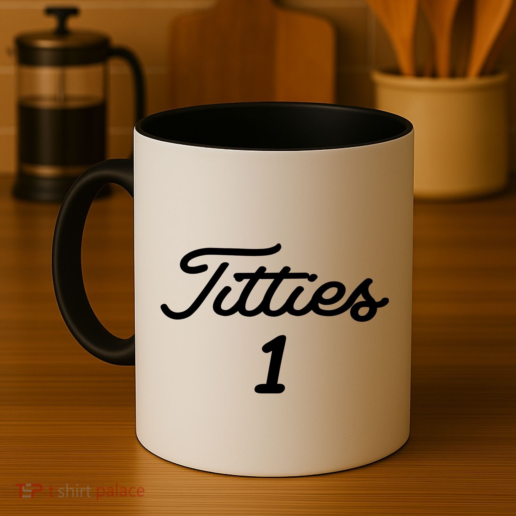 Titties 1 2 3 4 Custom Golf Ball Personalize Matching Coffee Mug