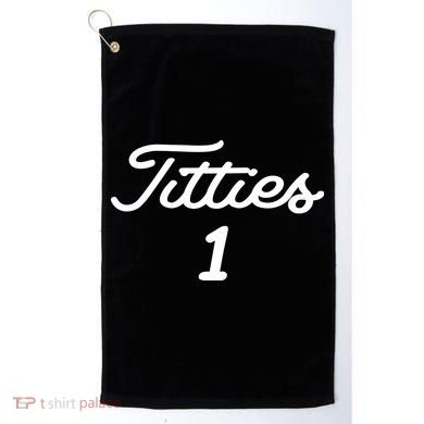 Titties 1 2 3 4 Custom Golf Ball Personalize Matching Golf Towel