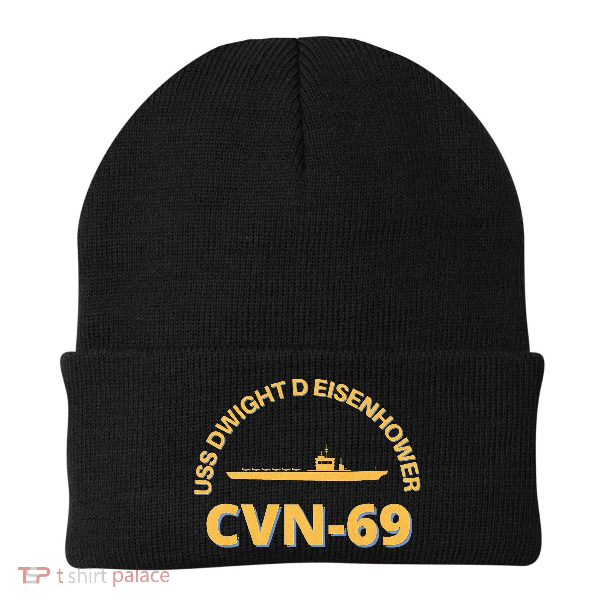 The Ike US Aircraft Carrier CVN 69 USS Dwight D. Eisenhower Beanie