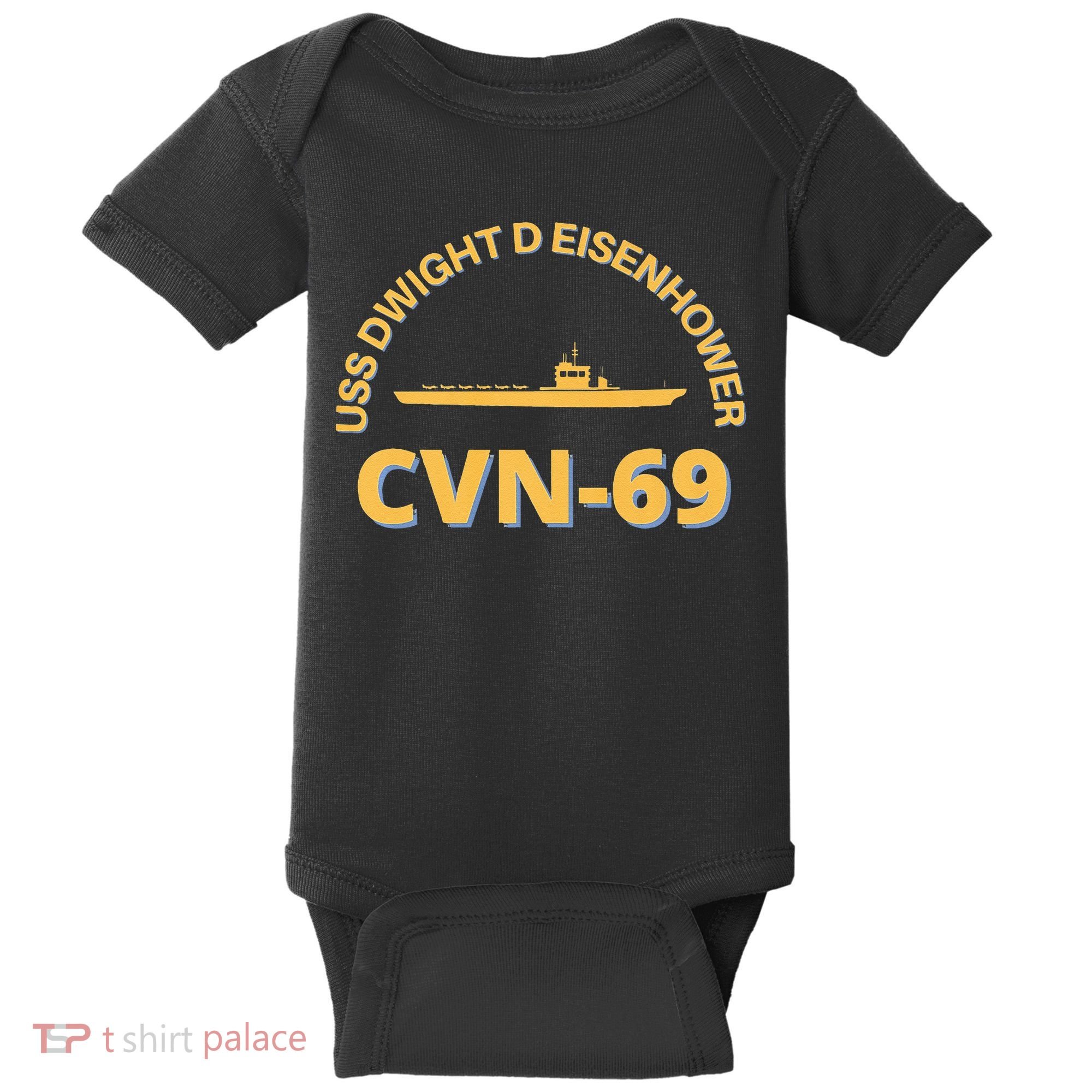 The Ike US Aircraft Carrier CVN 69 USS Dwight D. Eisenhower Baby Bodysuit