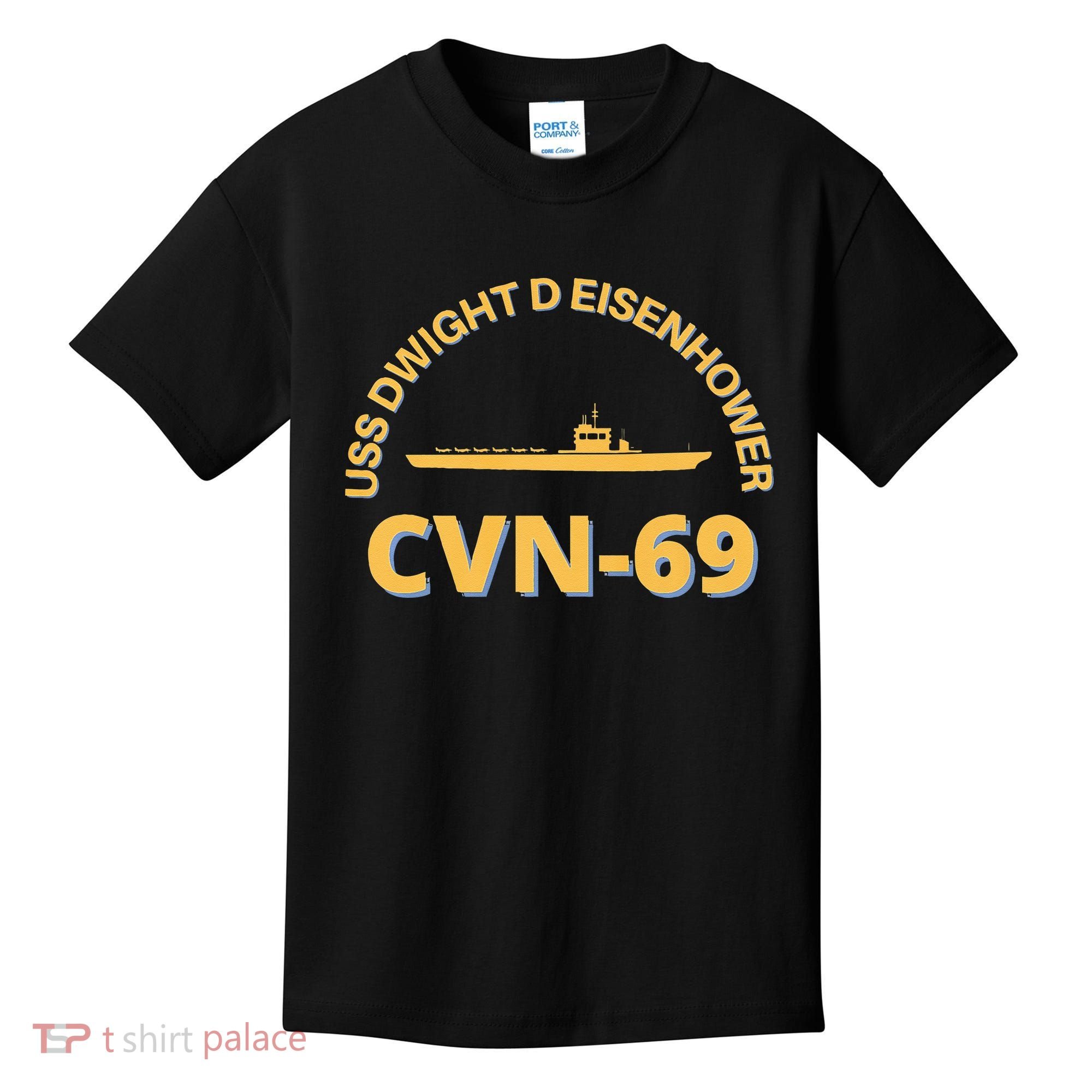 The Ike US Aircraft Carrier CVN 69 USS Dwight D. Eisenhower Kids T-Shirt