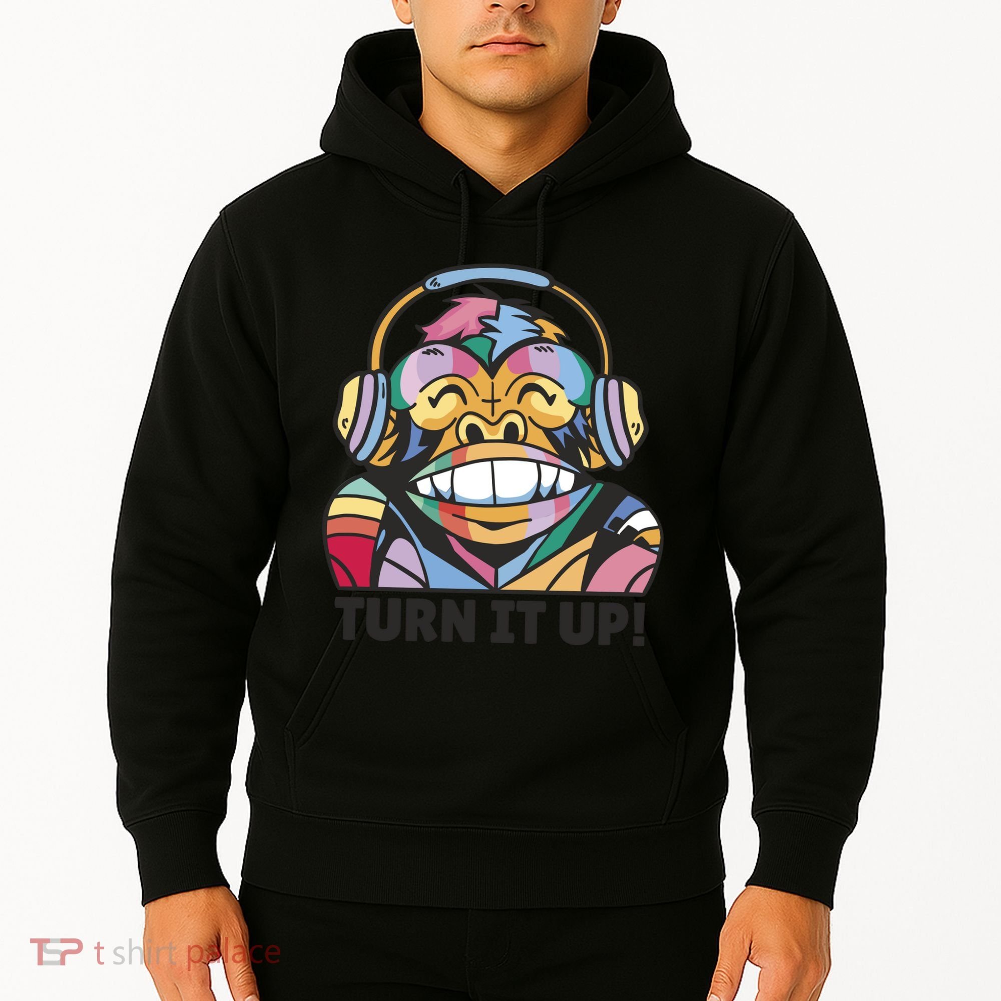 Turn It Up Music Monkey Hoodie