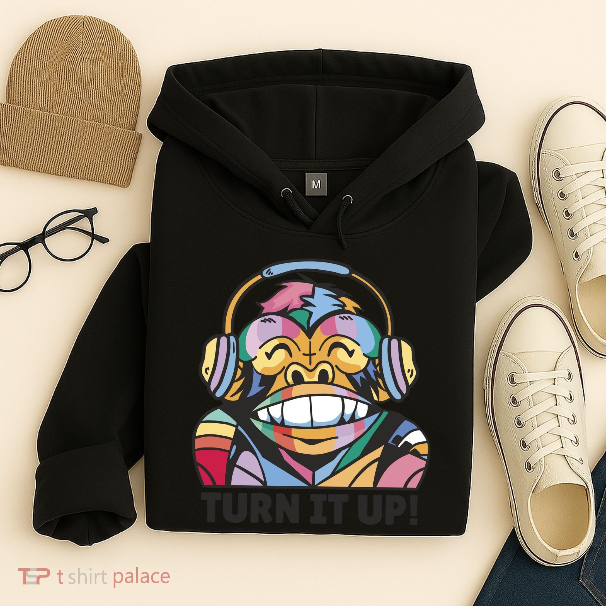 Turn It Up Music Monkey Hoodie
