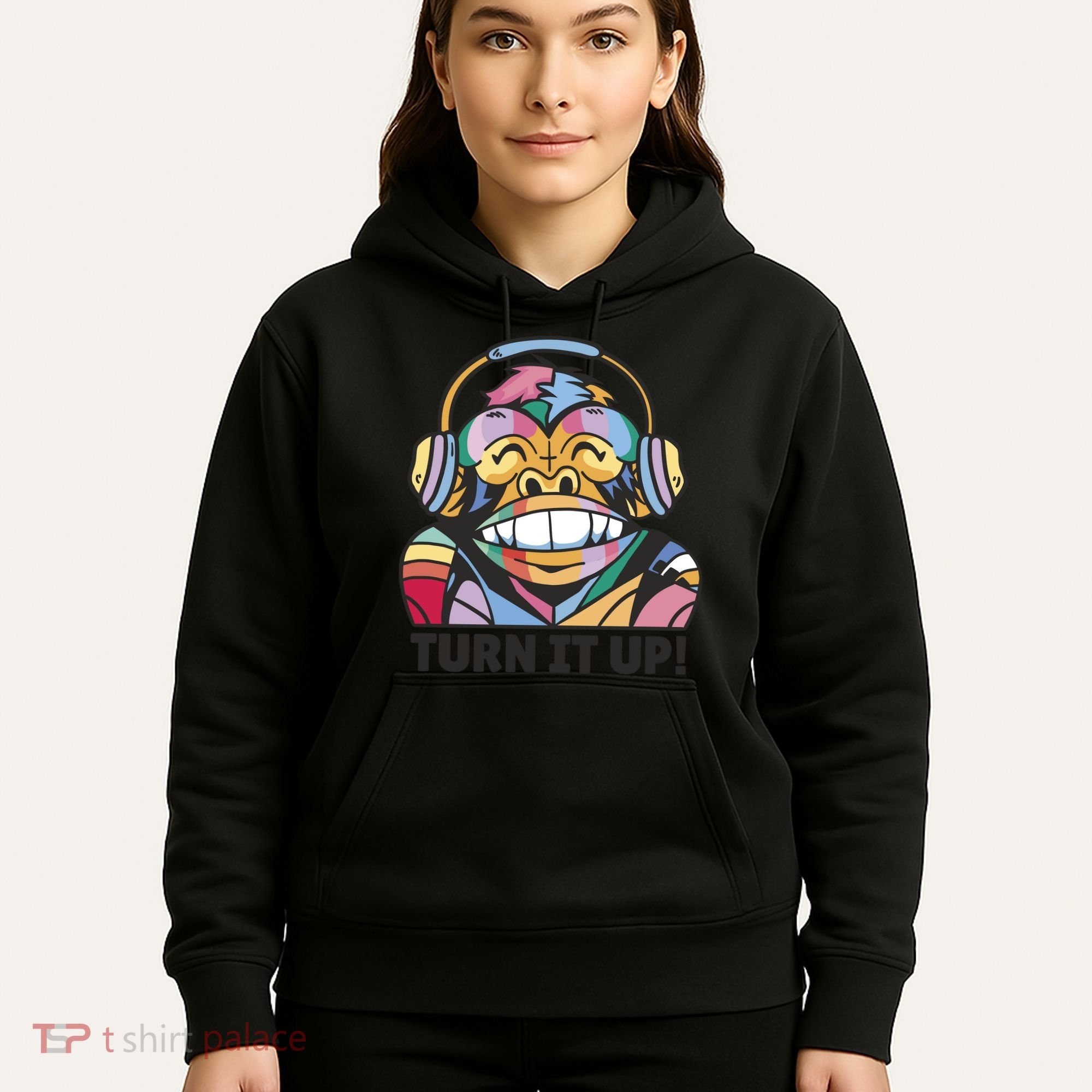 Turn It Up Music Monkey Hoodie