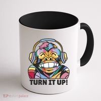 Turn It Up Music Monkey Coffee Mug thumb 1