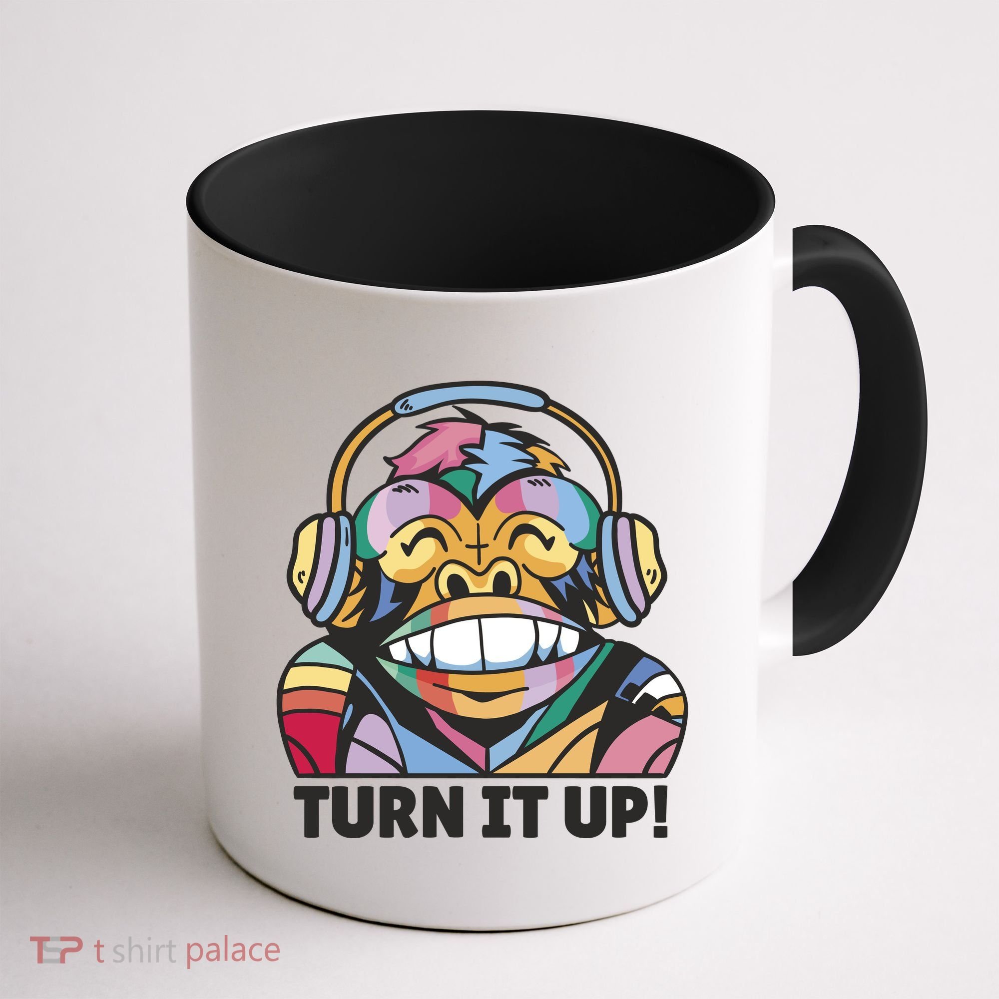 Turn It Up Music Monkey Coffee Mug