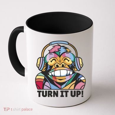 Turn It Up Music Monkey Coffee Mug