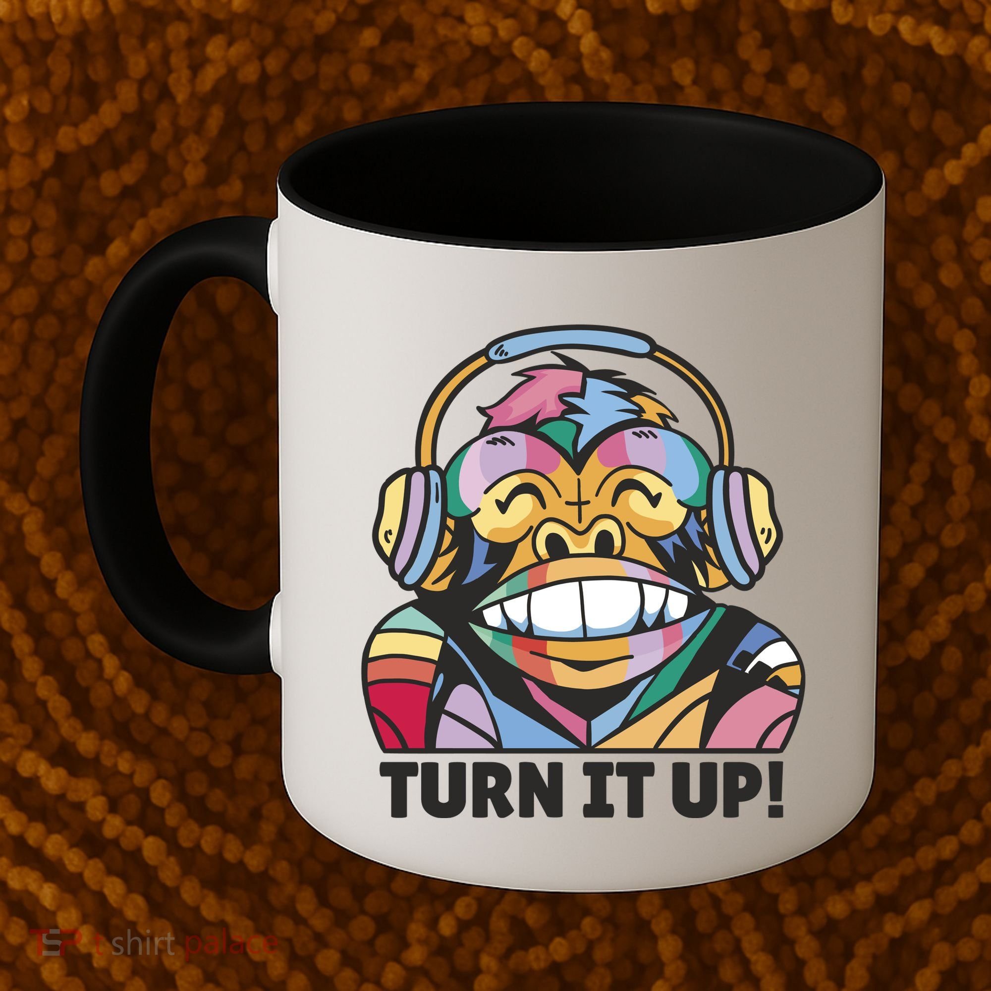 Turn It Up Music Monkey Coffee Mug