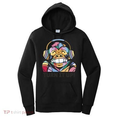 Turn It Up Music Monkey Women's Hoodie