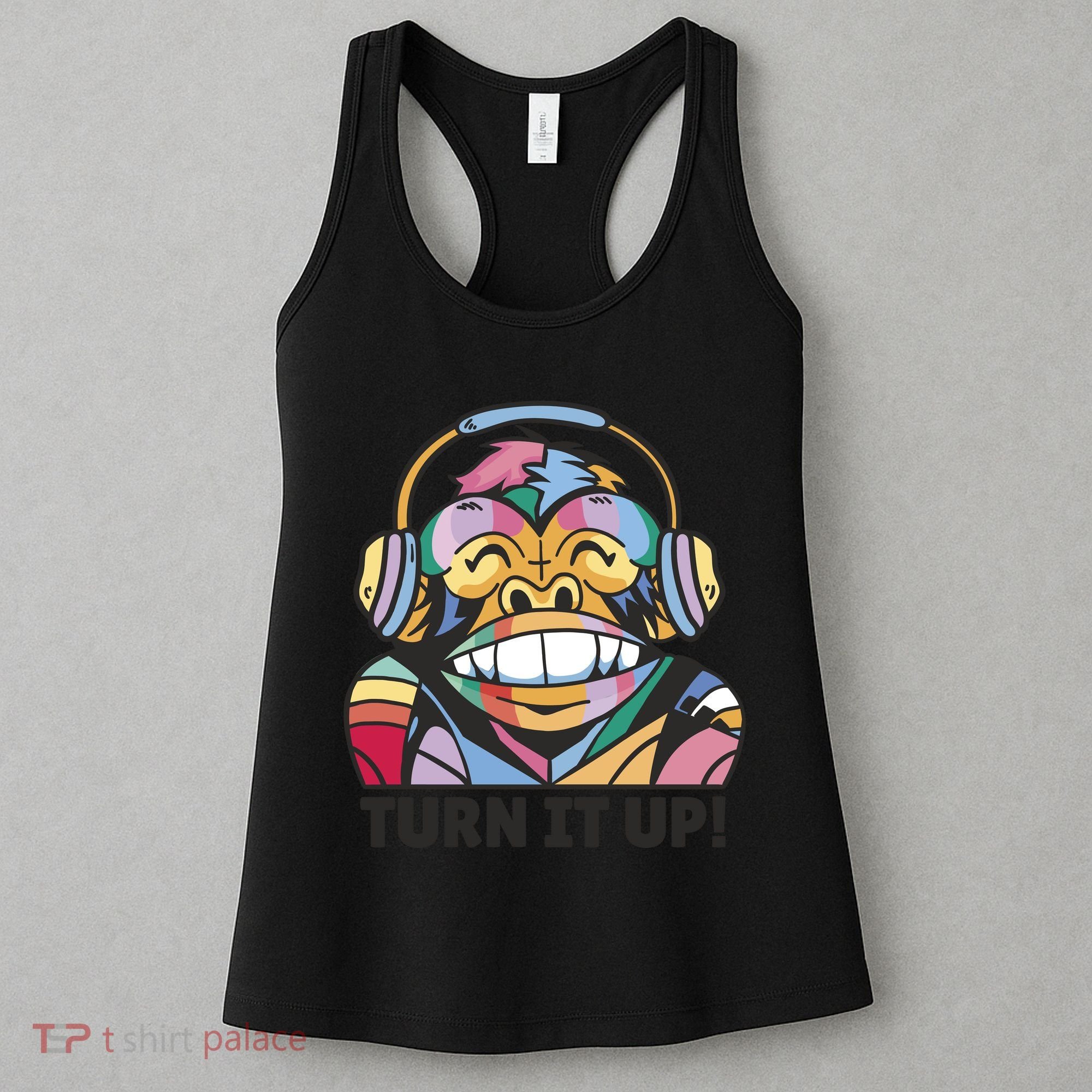Turn It Up Music Monkey Women's Tank Top