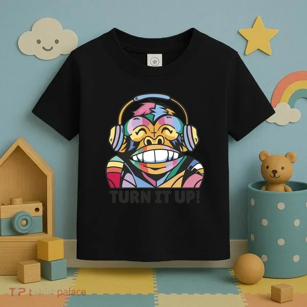 Turn It Up Music Monkey Toddler T-Shirt