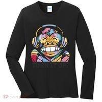Turn It Up Music Monkey Women's Long Sleeve Shirt thumb 0