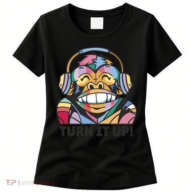 Turn It Up Music Monkey Women's T-Shirt