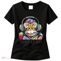 Turn It Up Music Monkey Women's T-Shirt thumb 0