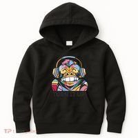 Turn It Up Music Monkey Kids Hoodie thumb 0