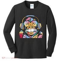 Turn It Up Music Monkey Kids Long Sleeve Shirt thumb 0